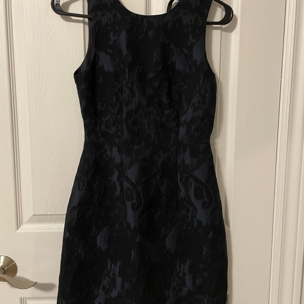 Elegant Black and Navy Blue Sleeveless Dress